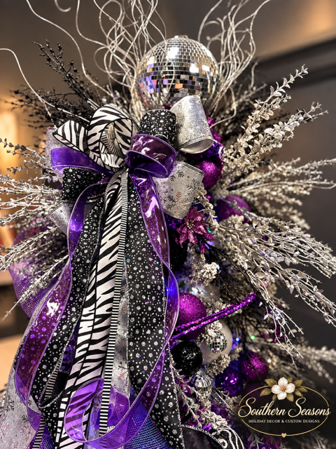 Disco ball floral arrangement commercial display